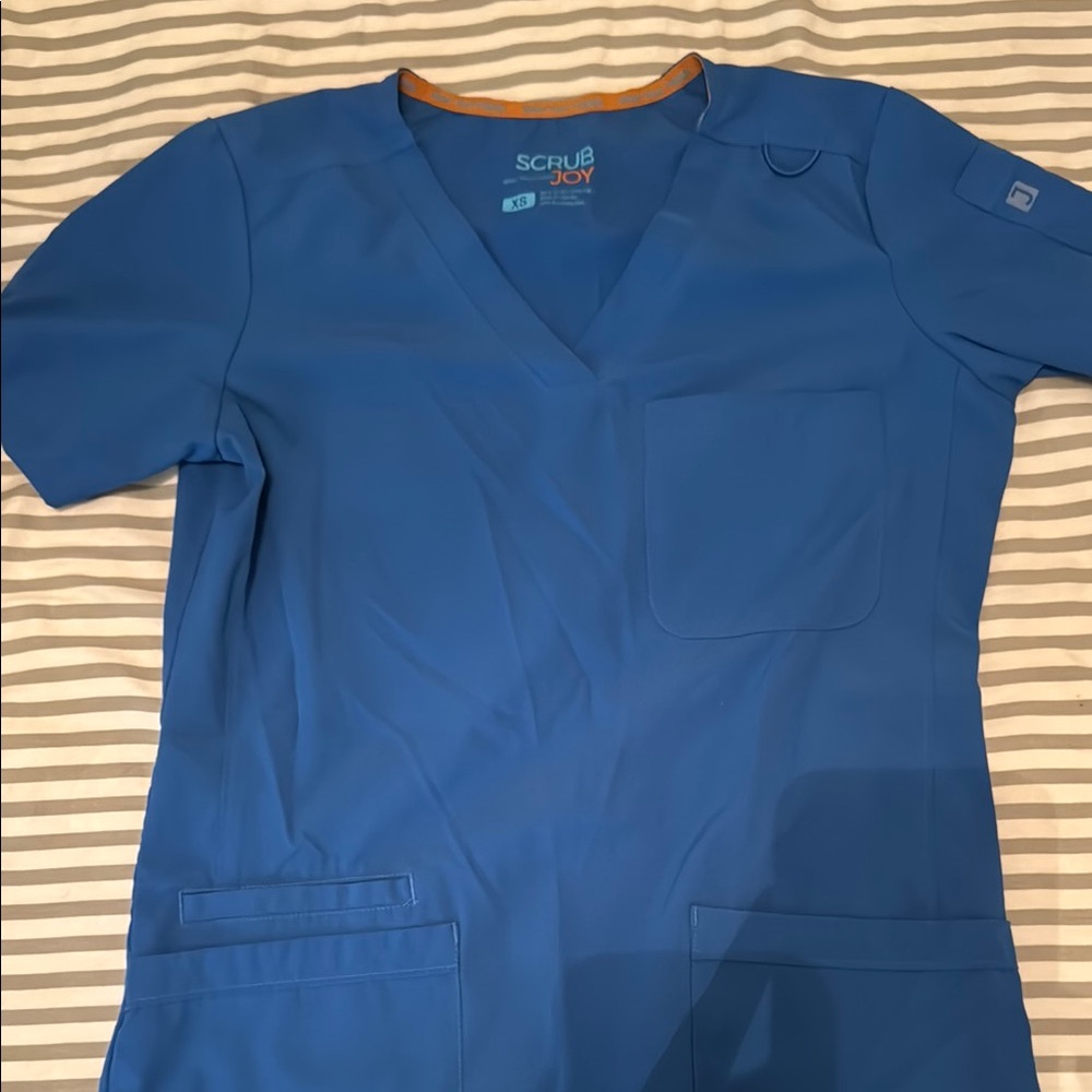 Scrub Joy Blue V-Neck Scrub Top